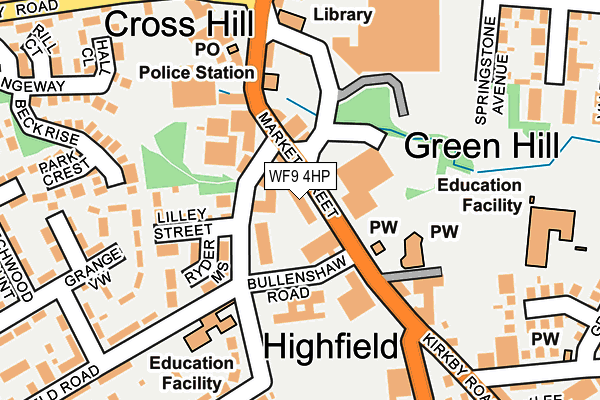 WF9 4HP map - OS OpenMap – Local (Ordnance Survey)
