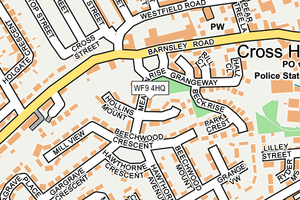 WF9 4HQ map - OS OpenMap – Local (Ordnance Survey)