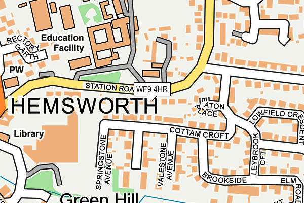WF9 4HR map - OS OpenMap – Local (Ordnance Survey)