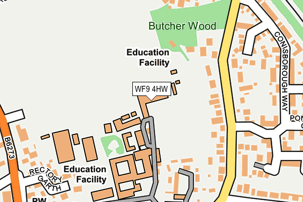 WF9 4HW map - OS OpenMap – Local (Ordnance Survey)