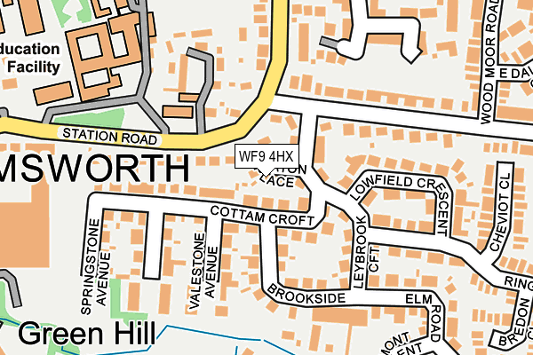 WF9 4HX map - OS OpenMap – Local (Ordnance Survey)