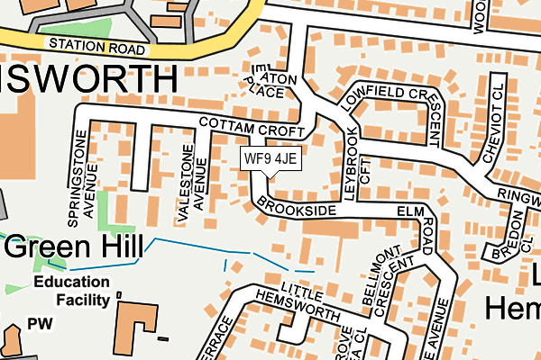 WF9 4JE map - OS OpenMap – Local (Ordnance Survey)