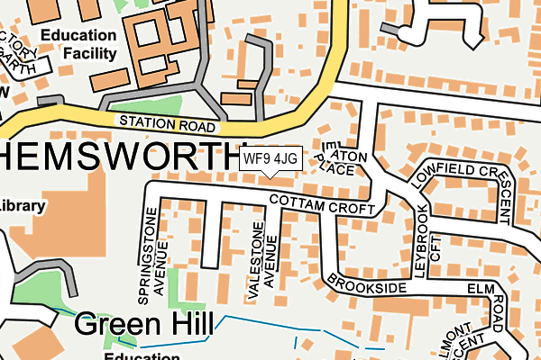 WF9 4JG map - OS OpenMap – Local (Ordnance Survey)