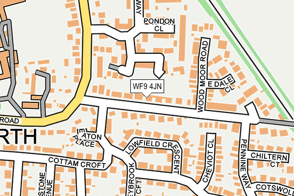 WF9 4JN map - OS OpenMap – Local (Ordnance Survey)