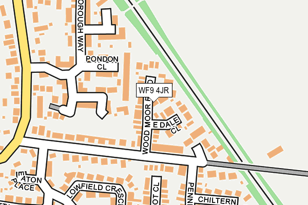 WF9 4JR map - OS OpenMap – Local (Ordnance Survey)