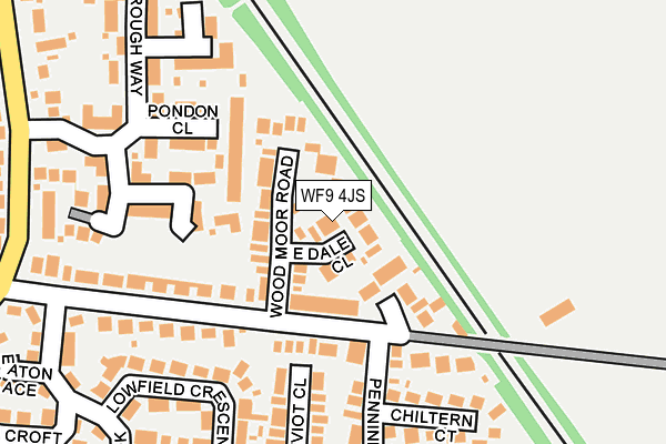 WF9 4JS map - OS OpenMap – Local (Ordnance Survey)