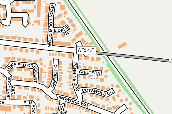 WF9 4JT map - OS OpenMap – Local (Ordnance Survey)