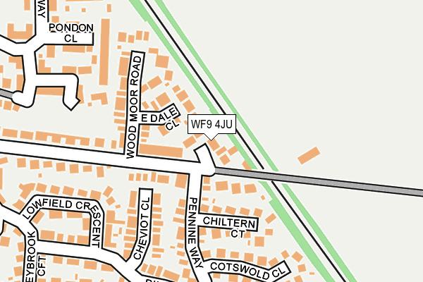WF9 4JU map - OS OpenMap – Local (Ordnance Survey)