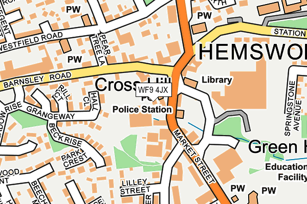 WF9 4JX map - OS OpenMap – Local (Ordnance Survey)