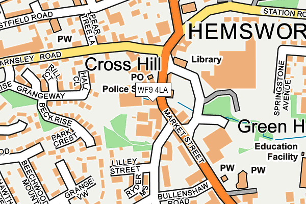 WF9 4LA map - OS OpenMap – Local (Ordnance Survey)