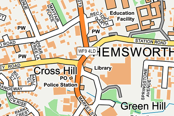 WF9 4LD map - OS OpenMap – Local (Ordnance Survey)