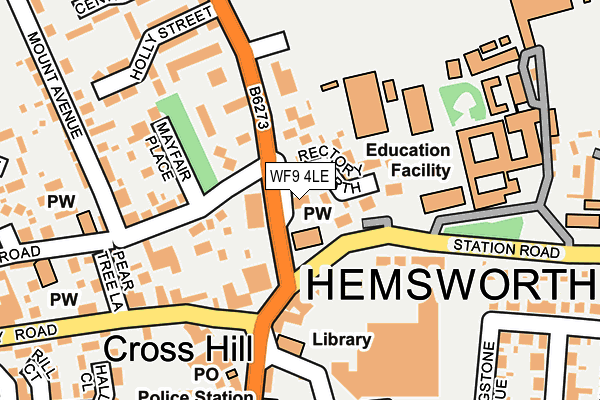 WF9 4LE map - OS OpenMap – Local (Ordnance Survey)