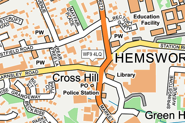 WF9 4LQ map - OS OpenMap – Local (Ordnance Survey)