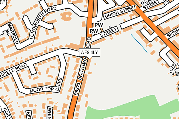 WF9 4LY map - OS OpenMap – Local (Ordnance Survey)