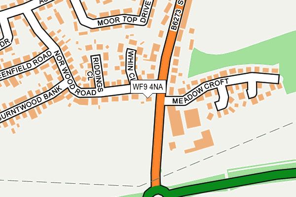 WF9 4NA map - OS OpenMap – Local (Ordnance Survey)