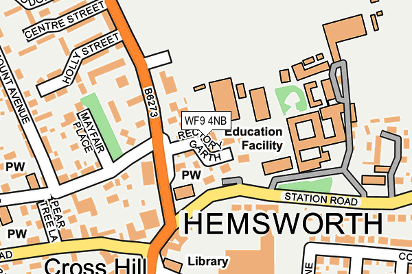 WF9 4NB map - OS OpenMap – Local (Ordnance Survey)