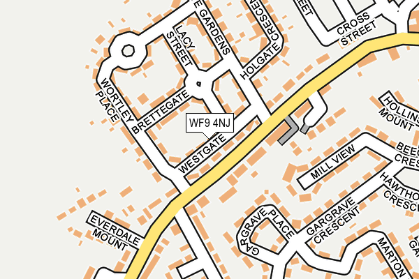WF9 4NJ map - OS OpenMap – Local (Ordnance Survey)
