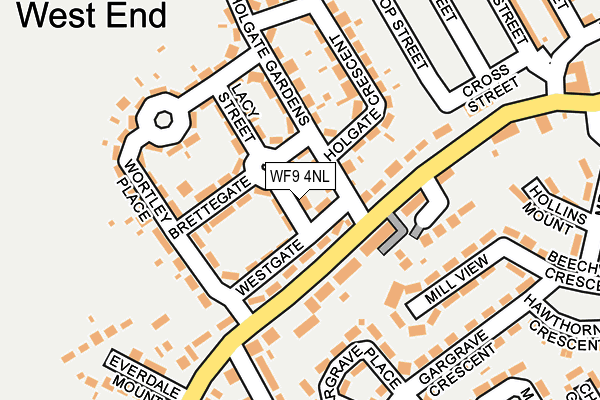 WF9 4NL map - OS OpenMap – Local (Ordnance Survey)