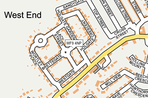 WF9 4NP map - OS OpenMap – Local (Ordnance Survey)
