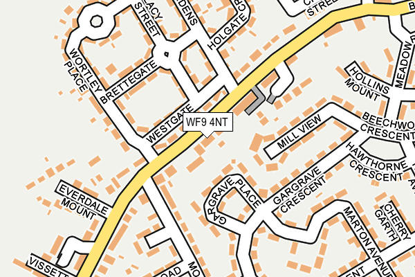 WF9 4NT map - OS OpenMap – Local (Ordnance Survey)