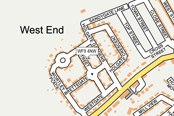 WF9 4NW map - OS OpenMap – Local (Ordnance Survey)