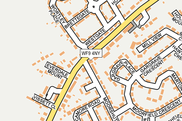 WF9 4NY map - OS OpenMap – Local (Ordnance Survey)