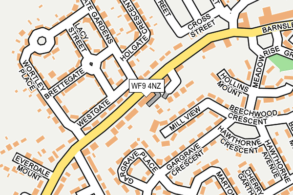WF9 4NZ map - OS OpenMap – Local (Ordnance Survey)