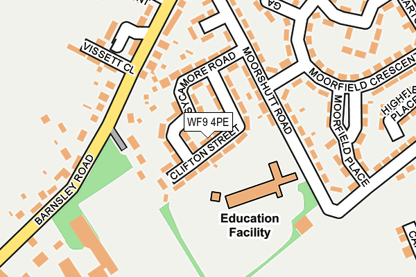 WF9 4PE map - OS OpenMap – Local (Ordnance Survey)