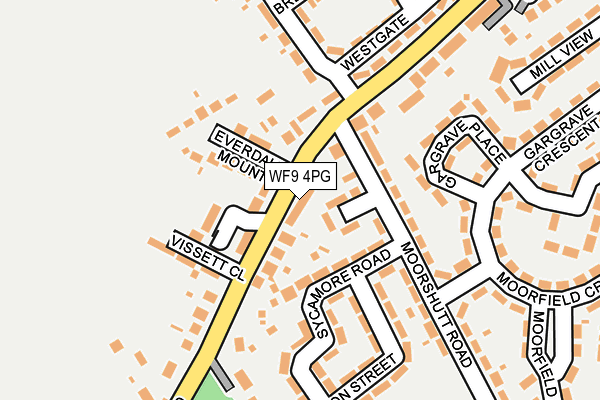WF9 4PG map - OS OpenMap – Local (Ordnance Survey)