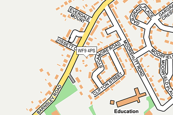 WF9 4PS map - OS OpenMap – Local (Ordnance Survey)