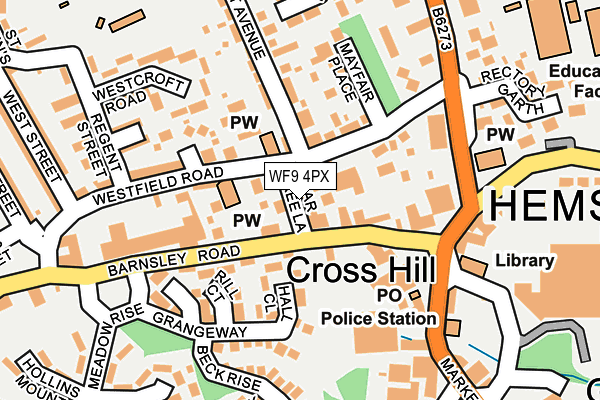 WF9 4PX map - OS OpenMap – Local (Ordnance Survey)