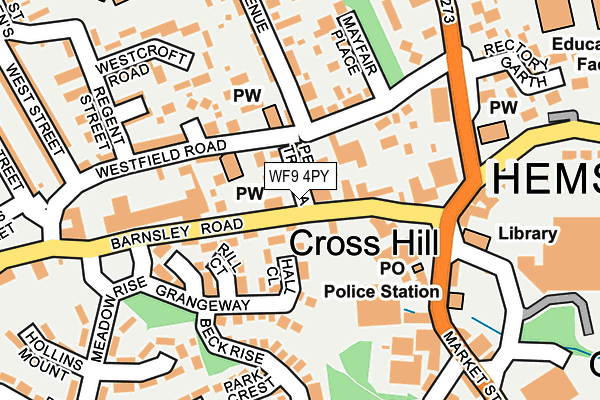 WF9 4PY map - OS OpenMap – Local (Ordnance Survey)