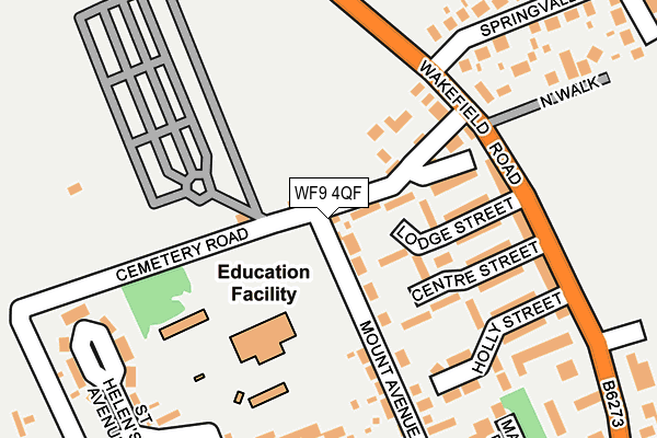 WF9 4QF map - OS OpenMap – Local (Ordnance Survey)