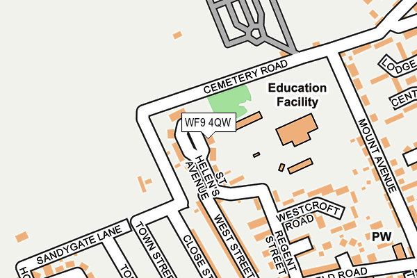 WF9 4QW map - OS OpenMap – Local (Ordnance Survey)