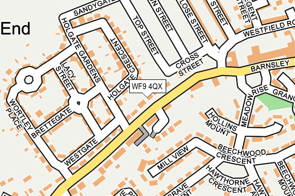 WF9 4QX map - OS OpenMap – Local (Ordnance Survey)