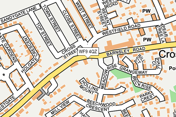 WF9 4QZ map - OS OpenMap – Local (Ordnance Survey)