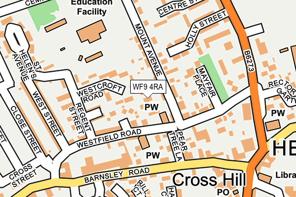 WF9 4RA map - OS OpenMap – Local (Ordnance Survey)