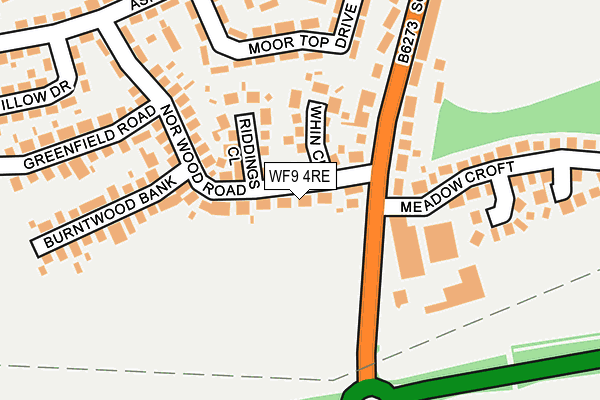 WF9 4RE map - OS OpenMap – Local (Ordnance Survey)