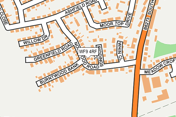 WF9 4RF map - OS OpenMap – Local (Ordnance Survey)