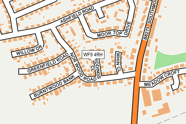 WF9 4RH map - OS OpenMap – Local (Ordnance Survey)