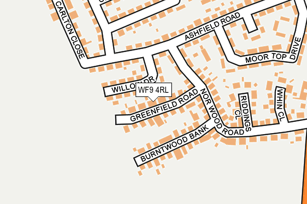 WF9 4RL map - OS OpenMap – Local (Ordnance Survey)
