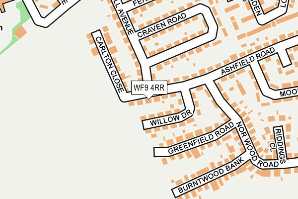 WF9 4RR map - OS OpenMap – Local (Ordnance Survey)