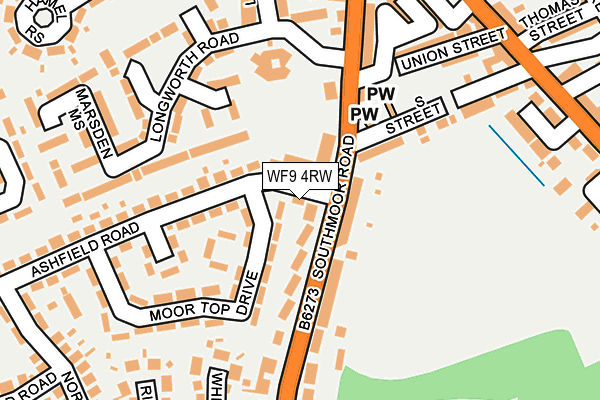 WF9 4RW map - OS OpenMap – Local (Ordnance Survey)