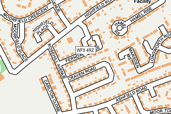 WF9 4RZ map - OS OpenMap – Local (Ordnance Survey)