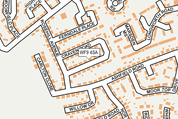 WF9 4SA map - OS OpenMap – Local (Ordnance Survey)