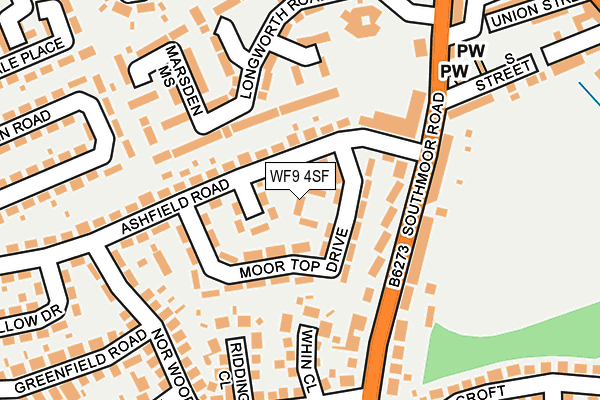 WF9 4SF map - OS OpenMap – Local (Ordnance Survey)