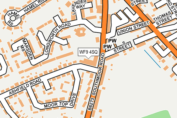 WF9 4SQ map - OS OpenMap – Local (Ordnance Survey)