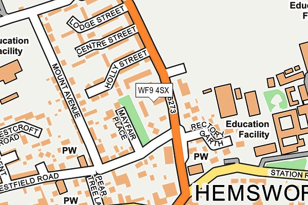 WF9 4SX map - OS OpenMap – Local (Ordnance Survey)
