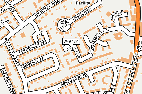 WF9 4SY map - OS OpenMap – Local (Ordnance Survey)