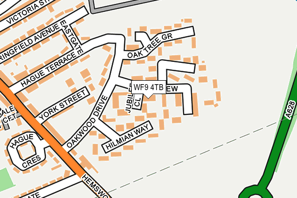 WF9 4TB map - OS OpenMap – Local (Ordnance Survey)